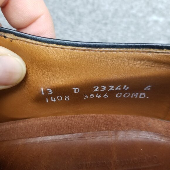 ✅Allen Edmonds Black Leather Wingtip Oxfords Brogue Dress Shoes Mens 13D Casuals - Picture 2 of 10